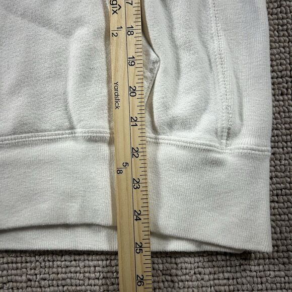 Vintage Champion Reverse Weave Hoodie Men’s Large White Blue Spell Out Y2K - Picture 5 of 10